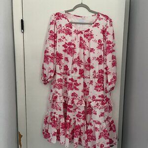 Plus Size Floral Dress-Knee Length-Never Worn